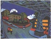 Ernst Ludwig Kirchner Railway underpass in Dresden oil on canvas